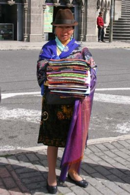 One of many street vendors in Old Town Quito