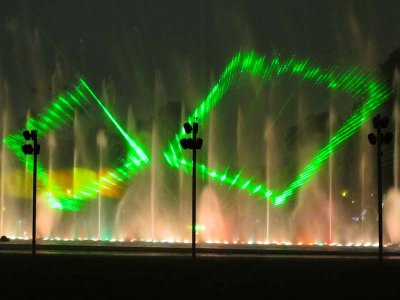 Laser show at Fountains of Lima
