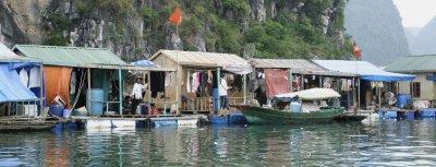 Floating village in Halong Bay, Vietnam 2008