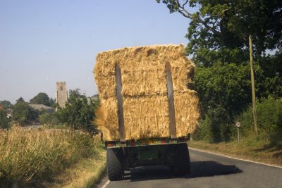 Collecting the bales!