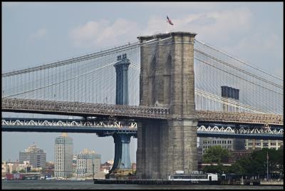 Brooklyn and Manhattan Bridges on the Brooklyn Side