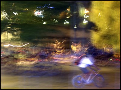 Biker Riders Left Bank Paris