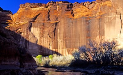 Sandstone wall, Canyon De Chelly, AZ