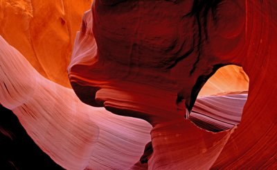 The backside of The Keyhole, Antelope Canyon, AZ