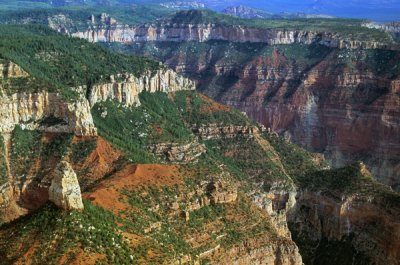 Aerial view of Hayden Peak, Grand Canyon National Park, AZ