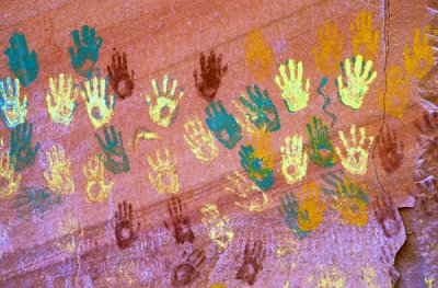 Anasazi hand prints, AZ