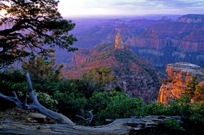 First light at Hayden Peak, Point Imperial, North Rim, Grand Canyon, AZ
