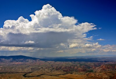 Mingus Mountain with monsoon thunderstorm