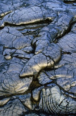 Pahoehoe flow on the Island of Hawaii, Hawaii Volcanoes National Park, HI