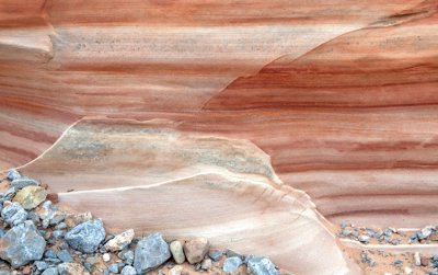 Wall and floor of Pink Canyon, Valley of Fire, NV