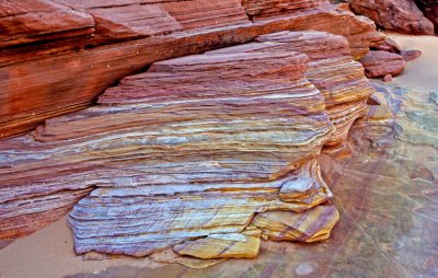 Pink Canyon layers, Valley of Fire, NV