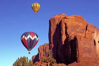 Dueling Balloons, Monument Valley, Navajo Tribal Park, AZ/UT