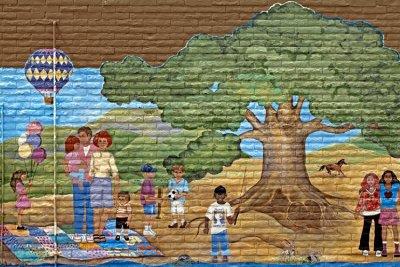 Mural on wall of Goodwill building in Cottonwood, AZ