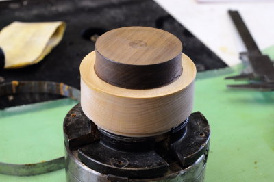 The base of the bowl is solid walnut