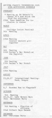 1986 ACTC Calendar