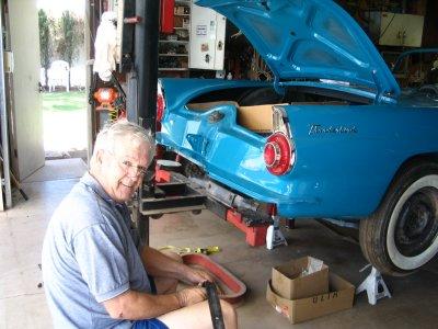 Terry working on Toms Tbird 1