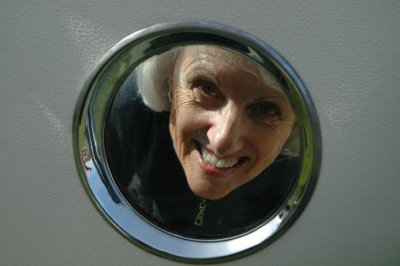 Shirley at the porthole