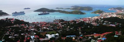 5 of the 7 Cruise Ship in St. Thomas, USVI