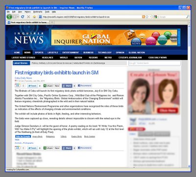 Philippine Daily Inquirer - CDN (click original size below to read article)