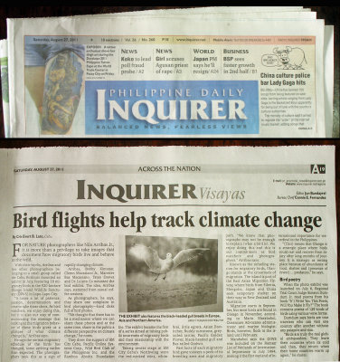 The Philippine Daily Inquirer (click original size below to read article)