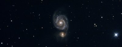 M 51 - Whirlpool Galaxy and Supernova SN 2011dh