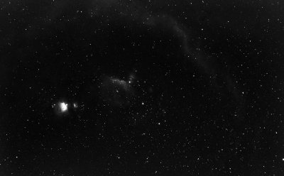 Belt and Sword of Orion - Horsehead - M42 region H alpha Widefield