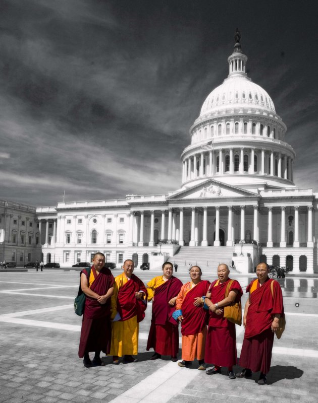 Monks in town for Dali Lama Speech