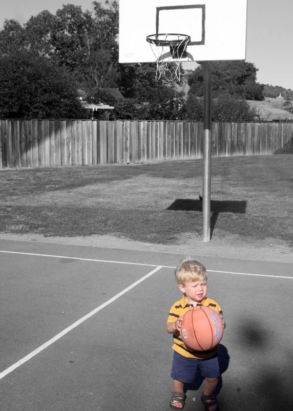 Will shooting hoops behind our house