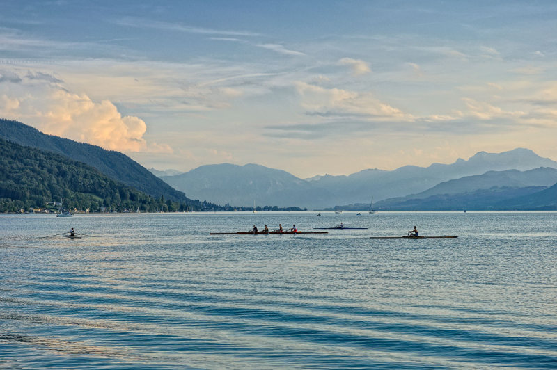 Evening Rowers on Attersee