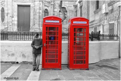 Double phone booths Valletta