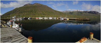 Seydisfjordur harbour panorama