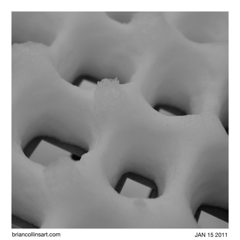 snow on chair