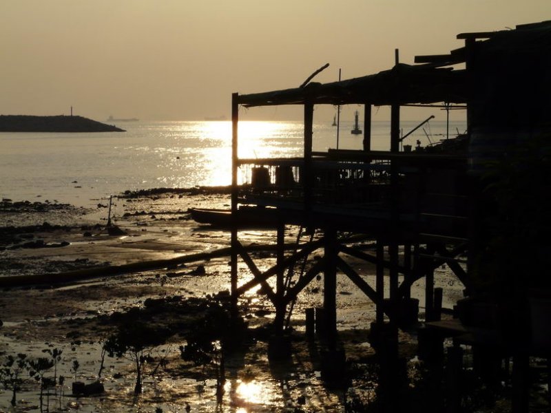 Stilted Hut at sunset