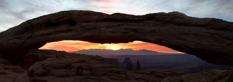 Mesa arch silhouette