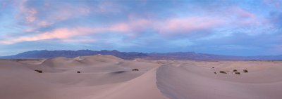 Sand dunes Sunset panorama