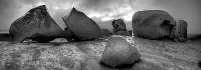 Remarkable Rocks sunset B+W