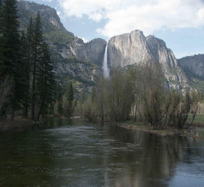 Upper Yosemite Falls - Merced River - Yosemite Park in Calif - Minolta 7HI.jpg
