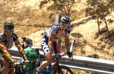 Andre Greipel losing his overall lead on Willunga Hill