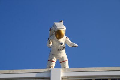 Astronaut at the entrance