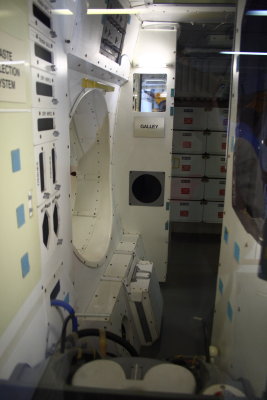Mid deck of the mock up shuttle