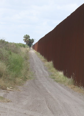 Border Wall  at Sabal Palm Sanctuary, Brownsville, Texas