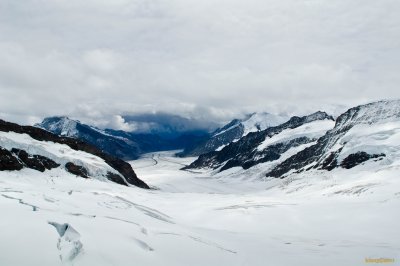 Great Aletsch Glacier from top of The Sphnix, Top of Europe