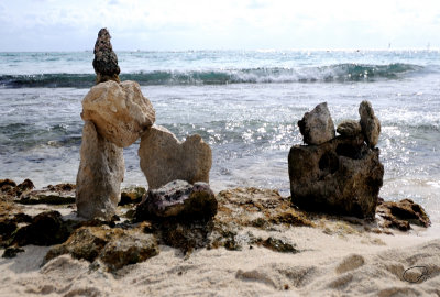 Rock Sculpture On The Beach