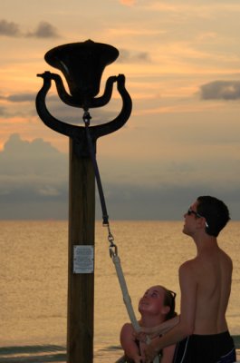 Ringing the Bell at Sunset