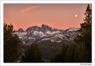 Twilight Moon and Minarets, Inyo National Forest, California, 2011