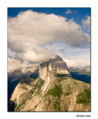 Half Dome Shrouded in Clouds