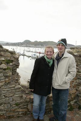 R & K on the Conwy Wall