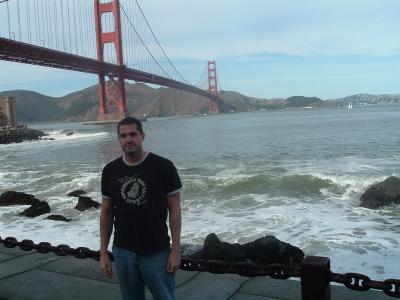 Jeff under the Golden Gate Bridge