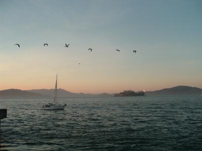 Sunset on the Bay and Alcatrez