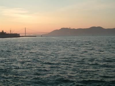 Golden Gate and Golden sunset